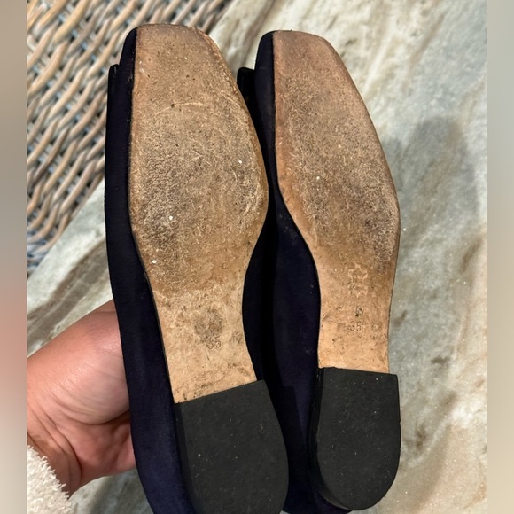 Women’s ANN MASHBURN navy blue suede buckle flats- Size 35 - Picture 8 of 8